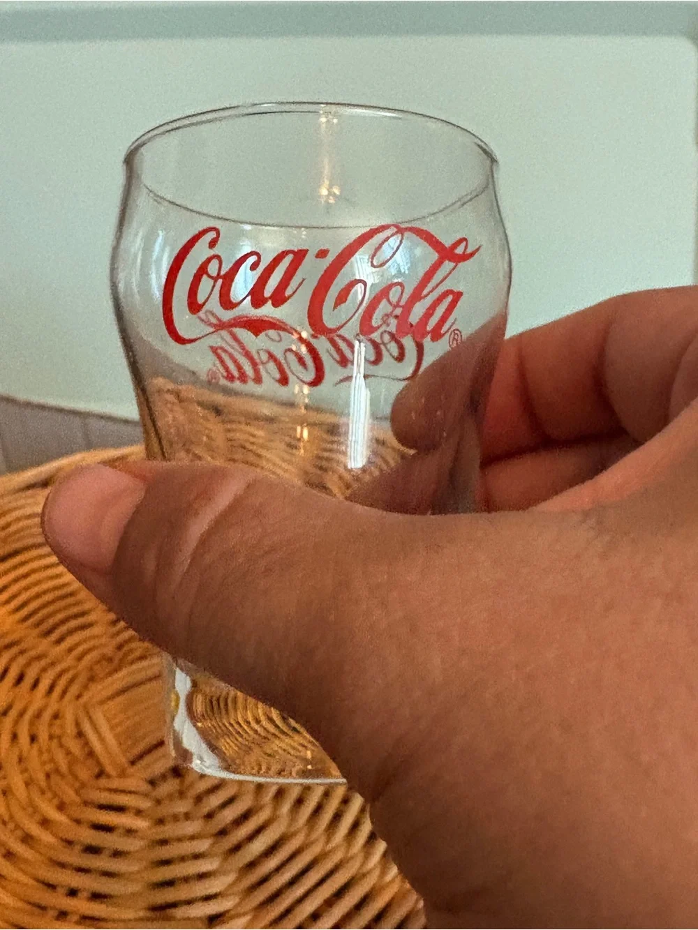 Mini Coca Cola Clear Glass with Red Logo